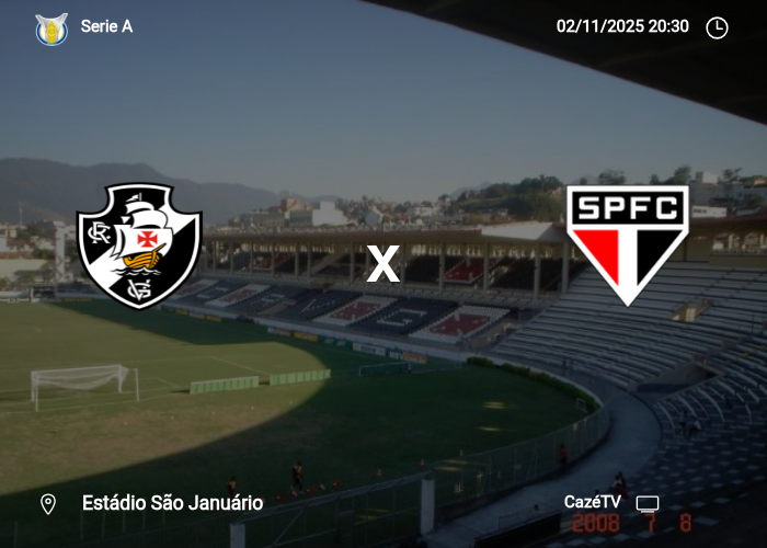 Vasco DA Gama x Sao Paulo: Informações da partida | 02/11/2025