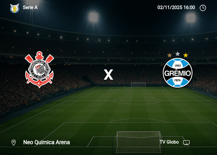 Corinthians x Gremio: Informações da partida | 02/11/2025