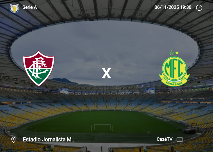 Fluminense x Mirassol: Informações da partida | 06/11/2025
