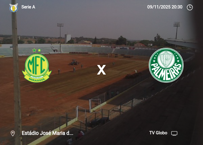 Mirassol x Palmeiras: Informações da partida | 09/11/2025