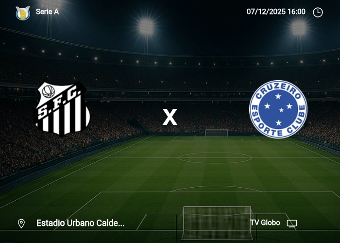 Santos x Cruzeiro: Informações da partida | 07/12/2025