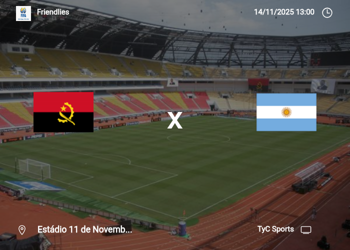 Angola vs Argentina: Información del juego | 14/11/2025