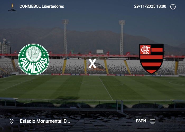 Palmeiras x Flamengo: Informações da partida | 29/11/2025