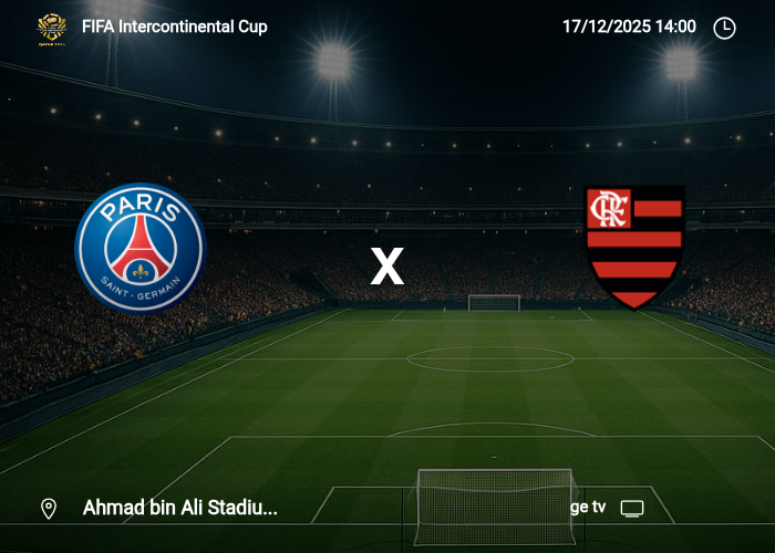 Paris Saint Germain x Flamengo: Informações da partida | 17/12/2025