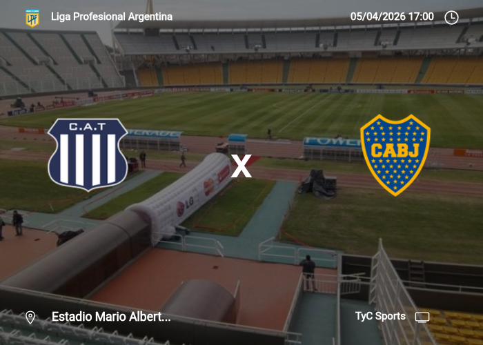Talleres Cordoba vs Boca Juniors: Información del juego | 02/04/2026