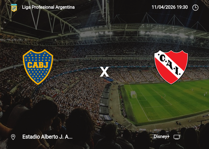 Boca Juniors vs Independiente: Información del juego | 11/04/2026