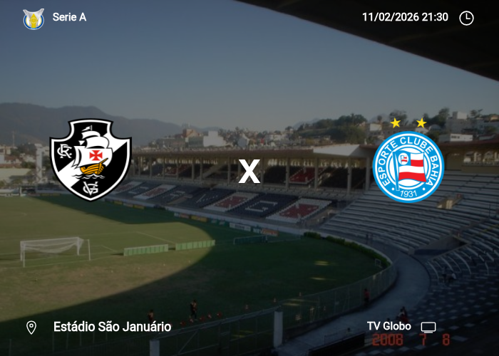 Vasco DA Gama x Bahia: Informações da partida | 11/02/2026