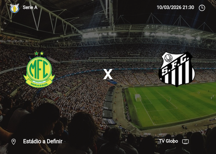 Mirassol x Santos: Informações da partida | 10/03/2026