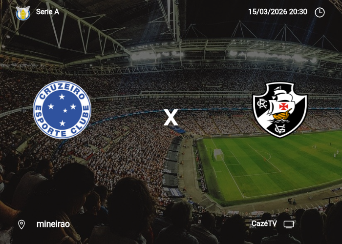 Cruzeiro x Vasco DA Gama: Informações da partida | 15/03/2026