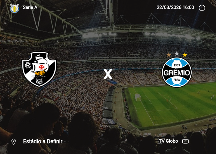 Vasco DA Gama x Gremio: Informações da partida | 22/03/2026