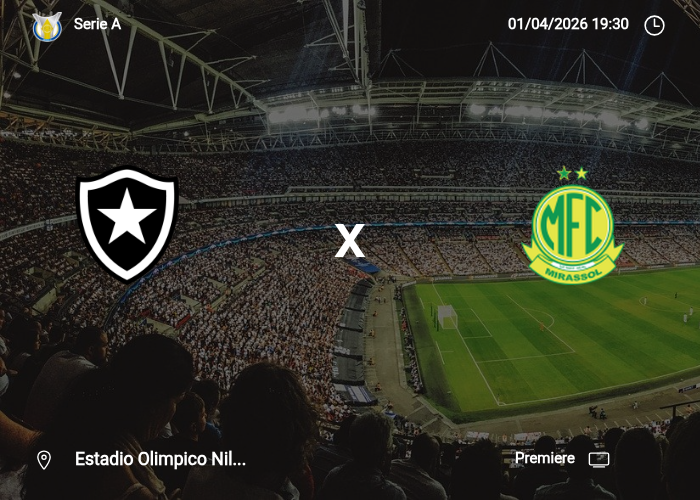 Botafogo x Mirassol: Informações da partida | 01/04/2026