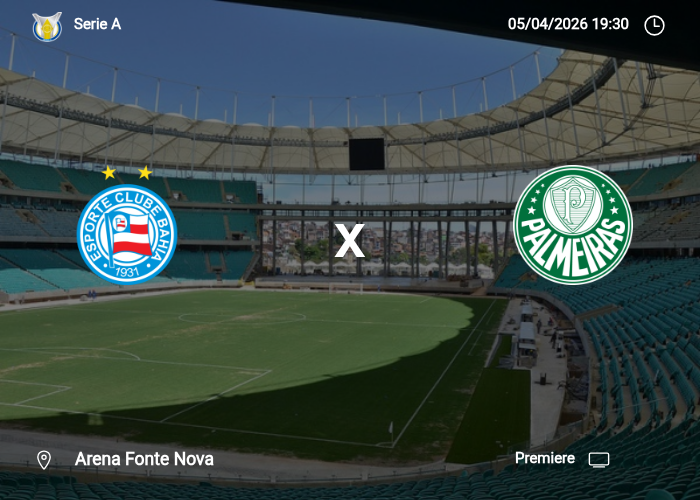 Bahia x Palmeiras: Informações da partida | 05/04/2026