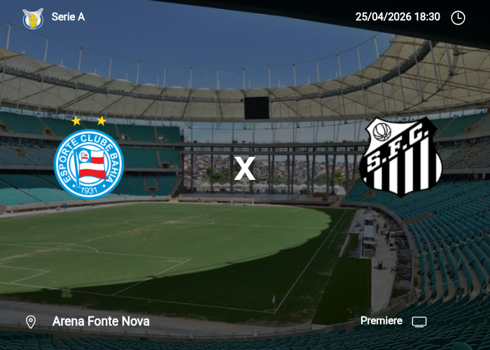 Bahia x Santos: Informações da partida | 25/04/2026