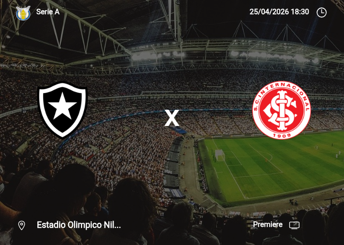 Botafogo x Internacional: Informações da partida | 25/04/2026