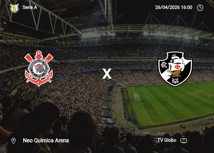 Corinthians x Vasco DA Gama: Informações da partida | 26/04/2026