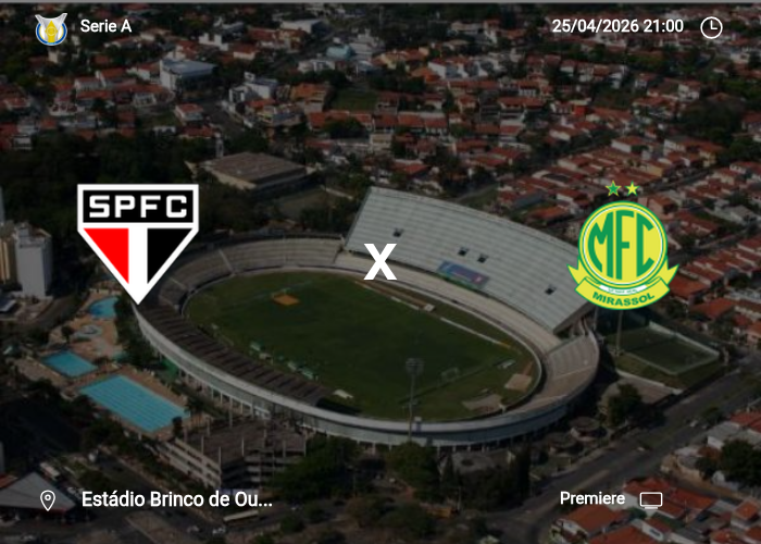 Sao Paulo x Mirassol: Informações da partida | 25/04/2026