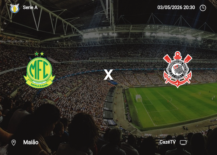 Mirassol x Corinthians: Informações da partida | 03/05/2026