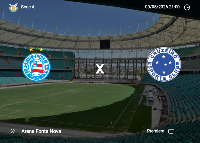 Bahia x Cruzeiro: Informações da partida | 09/05/2026