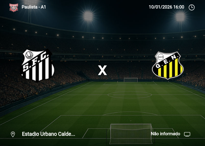 Santos x Novorizontino: Informações da partida | 10/01/2026