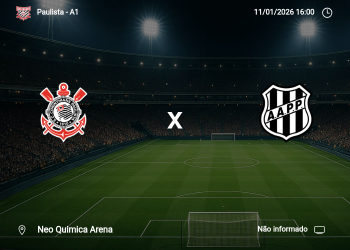 Corinthians x Ponte Preta: Informações da partida | 11/01/2026