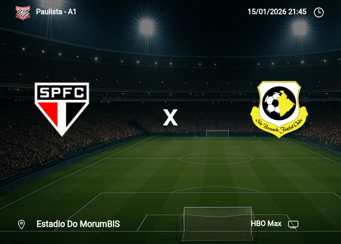 Sao Paulo x São Bernardo: Informações da partida | 15/01/2026