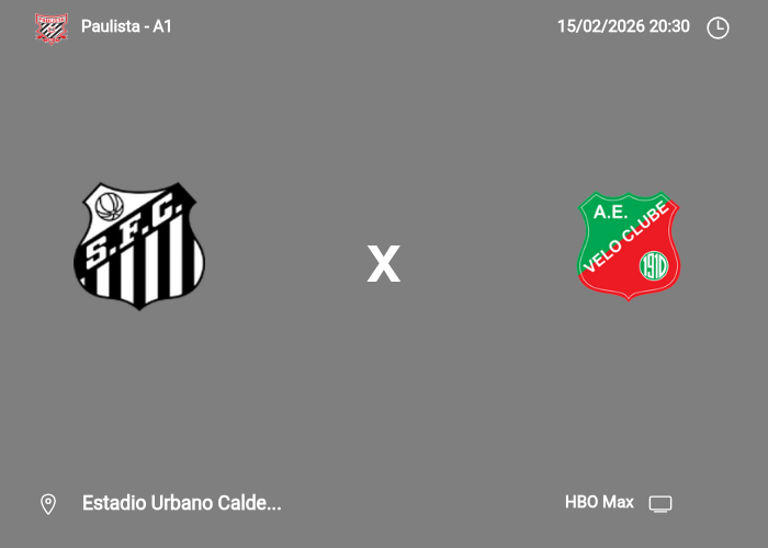 Santos x Velo Clube: Informações da partida | 15/02/2026