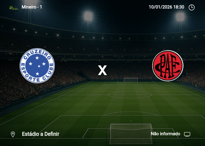 Cruzeiro x Pouso Alegre: Informações da partida | 10/01/2026