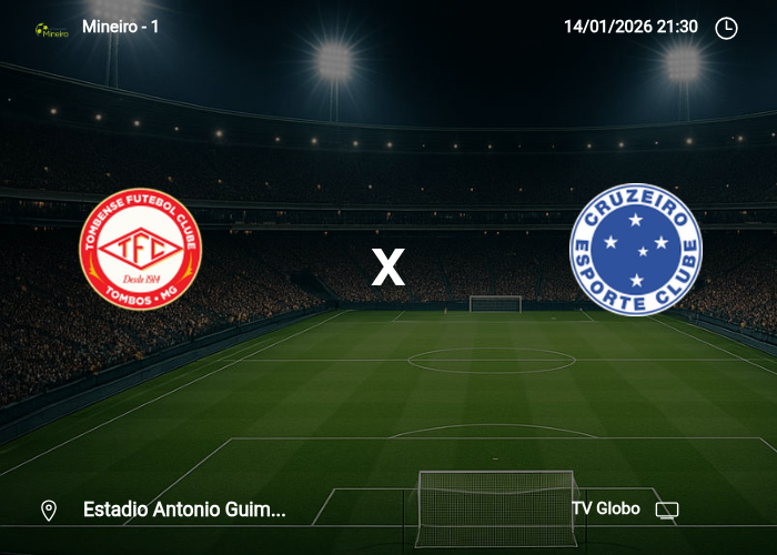 Tombense x Cruzeiro: Informações da partida | 14/01/2026
