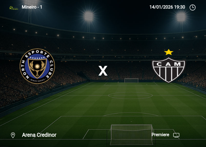 North Esporte x Atletico-MG: Informações da partida | 14/01/2026