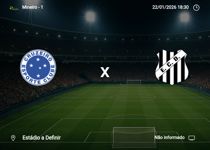 Cruzeiro x Democrata GV: Informações da partida | 22/01/2026