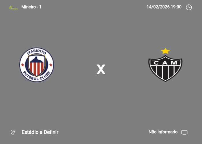 Itabirito x Atletico-MG: Informações da partida | 14/02/2026