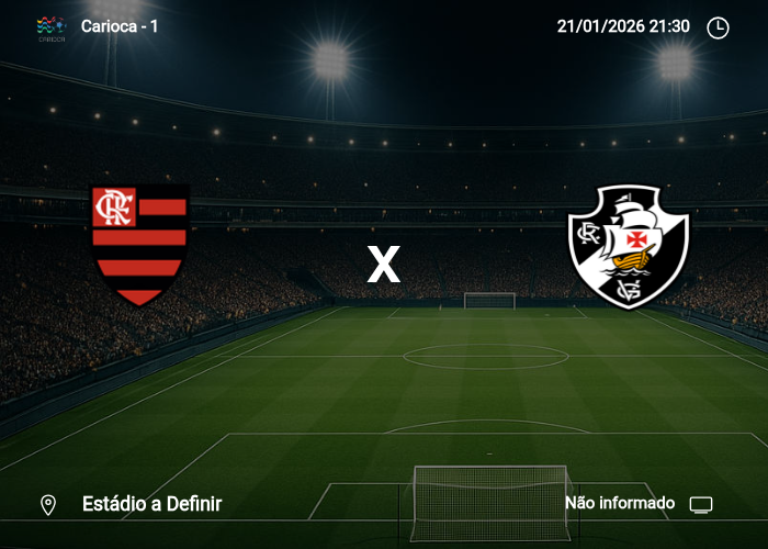 Flamengo x Vasco DA Gama: Informações da partida | 21/01/2026