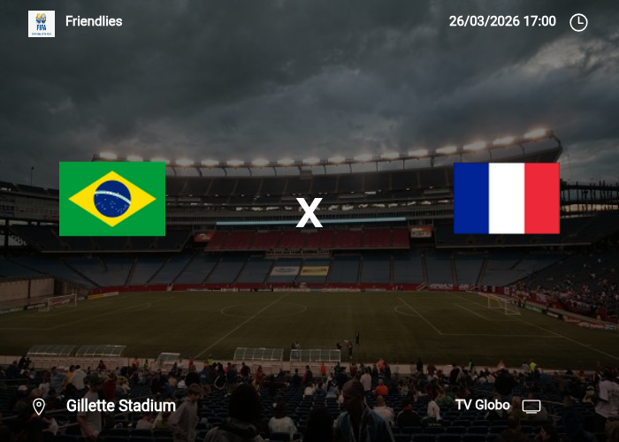 Brazil x France: Informações da partida | 26/03/2026
