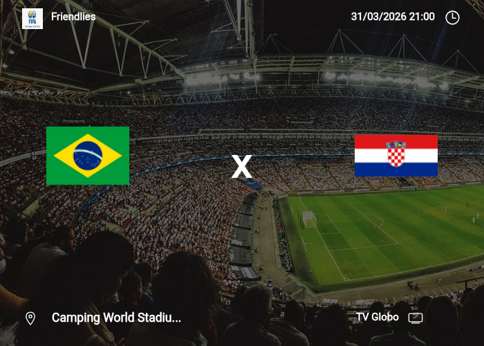 Brazil x Croatia: Informações da partida | 31/03/2026
