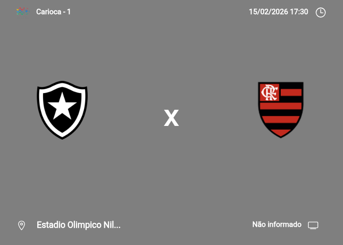 Botafogo x Flamengo: Informações da partida | 15/02/2026