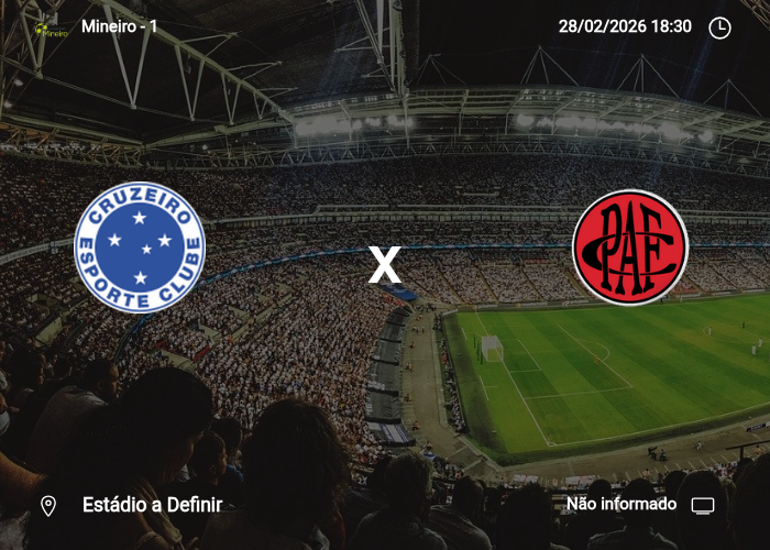 Cruzeiro x Pouso Alegre: Informações da partida | 28/02/2026
