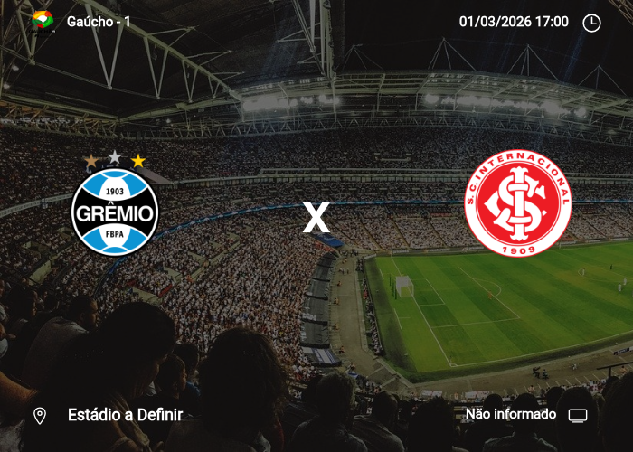 Gremio x Internacional: Informações da partida | 01/03/2026