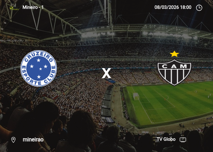 Cruzeiro x Atletico-MG: Informações da partida | 08/03/2026