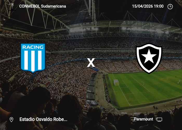 Racing Club x Botafogo: Informações da partida | 15/04/2026