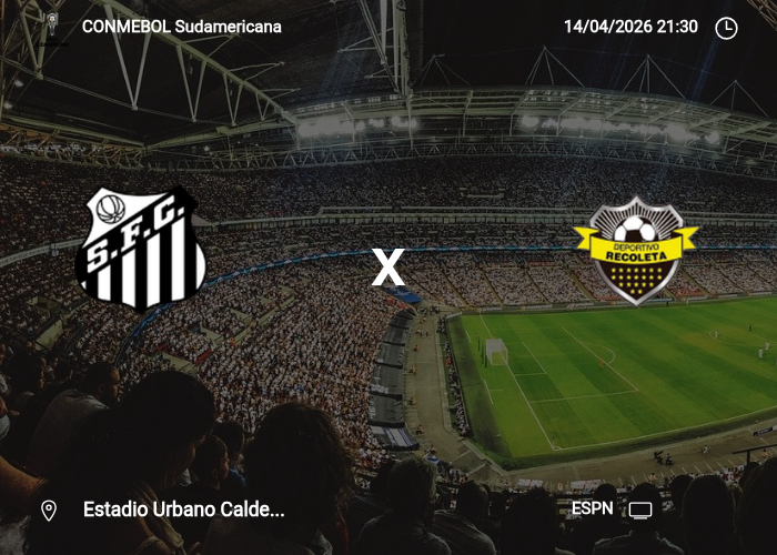 Santos x Deportivo Recoleta: Informações da partida | 14/04/2026