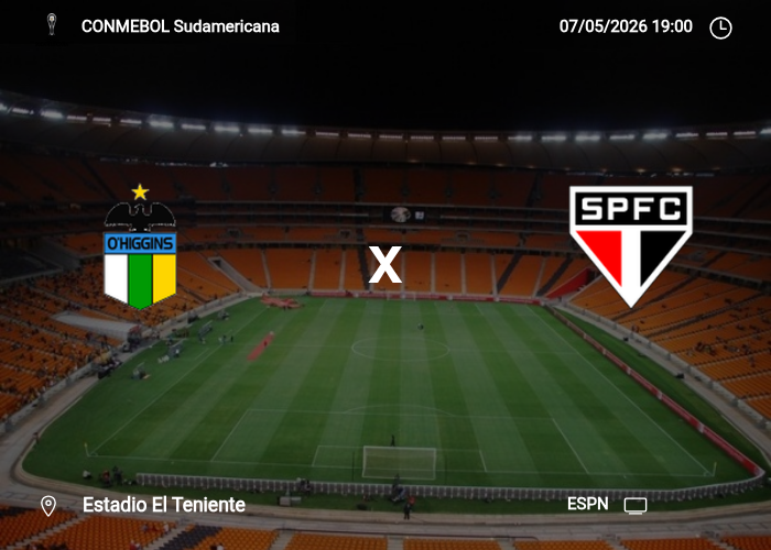 O'Higgins x Sao Paulo: Informações da partida | 07/05/2026